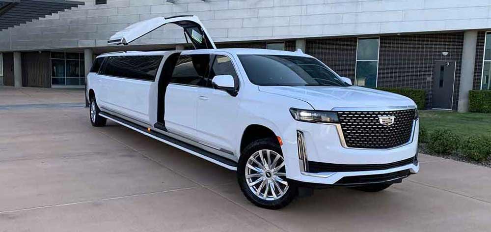 Escalade Limo Dallas, TX White Escalade Limo Dallas, TX White